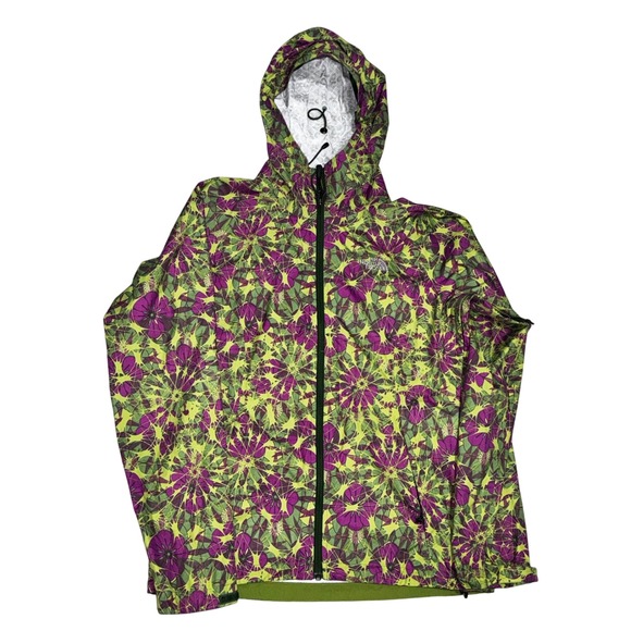 The North Face DryVent Hiking Jacket XS Floral Print Hooded Rain Lightweight EUC - Picture 1 of 11